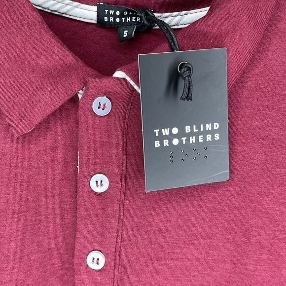 Two Blind Brothers Crimson SS Polo NWT - Picture 2 of 4